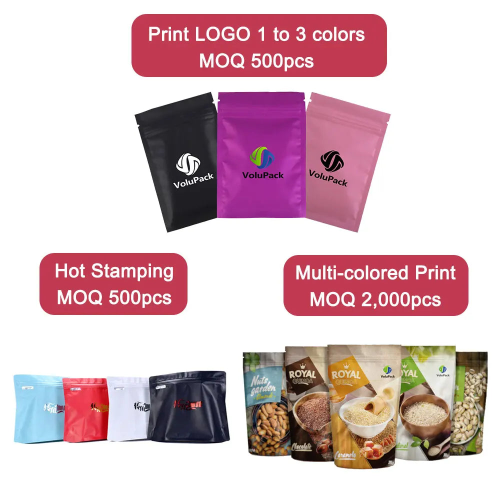 VoluPackCN Reclosable Zip Lock Bags With Clear Window