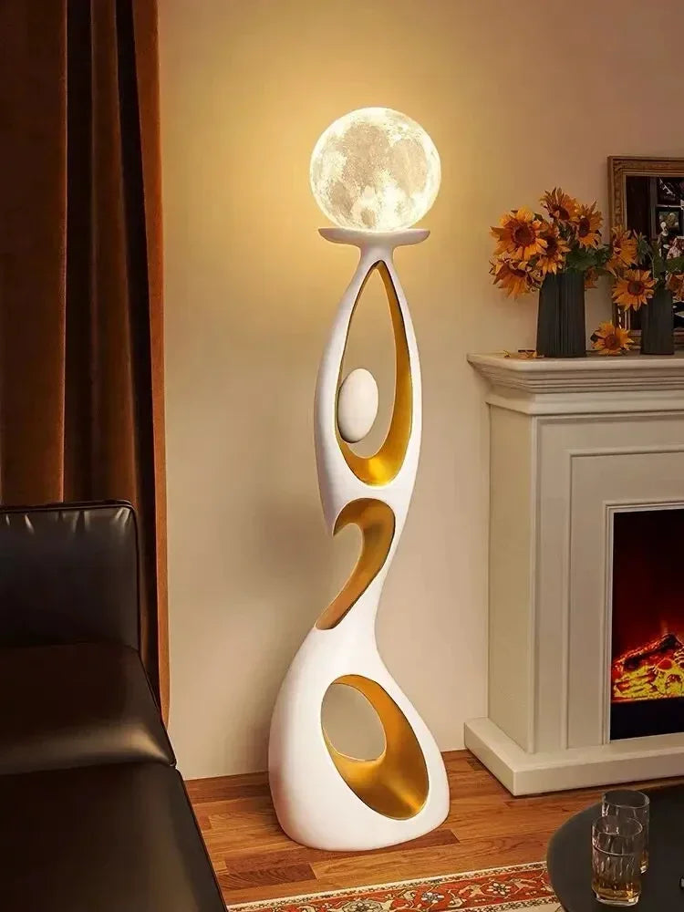 ENERLORD LED Floor Lamp Resin Night Glow For Living Room
