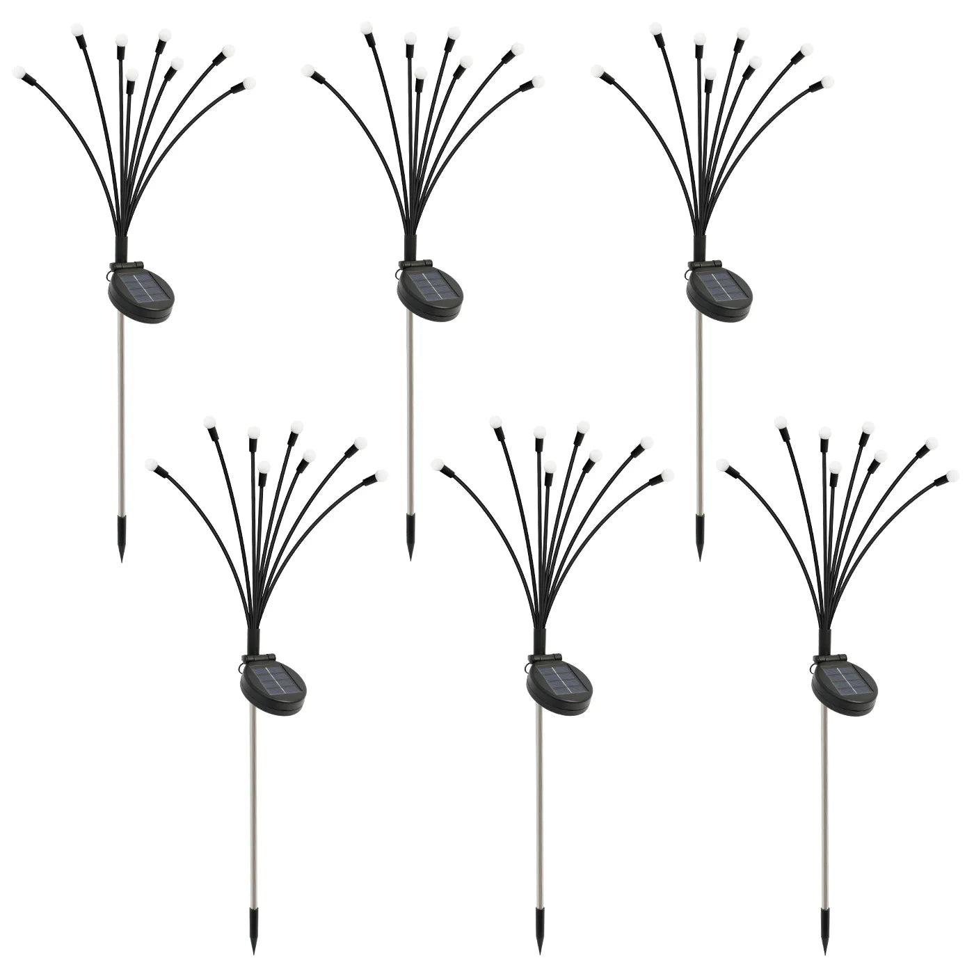 8 Head Solar Firefly LED Outdoor Decorative Garden Pathway Lights