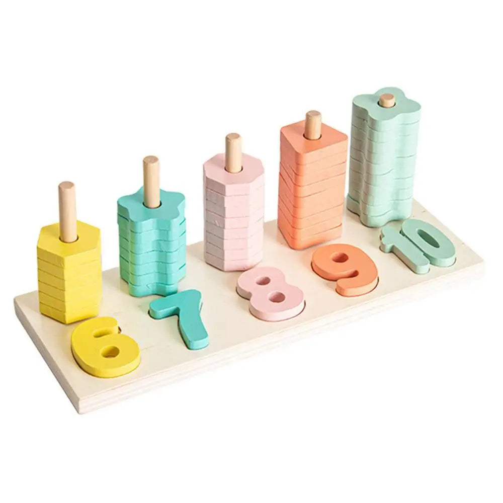 Math Shapes Puzzle Toys for Preschool Learning Number Matching