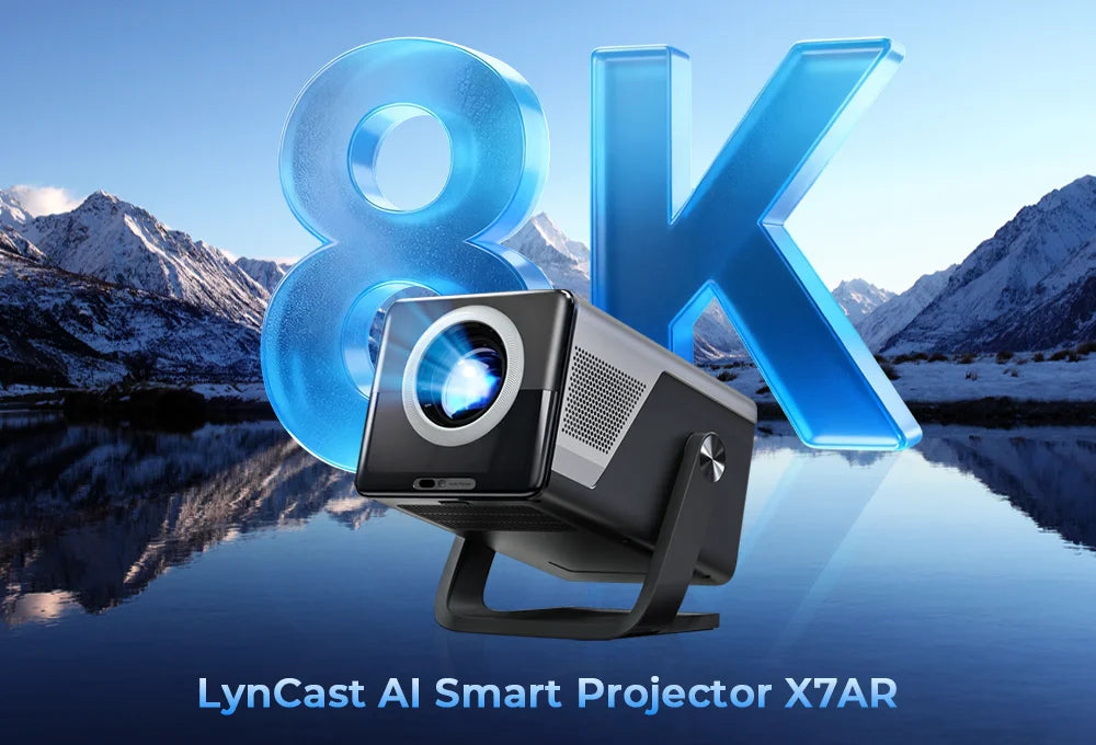 LynCast 8K Support HD Projector With Auto Focus 2000 ANSI