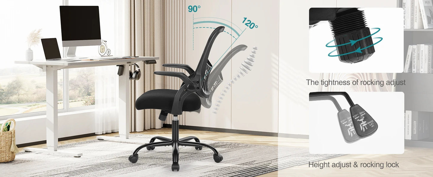 JHK Ergonomic Mesh Backrest Office Chair With Adjustable Height Wheels