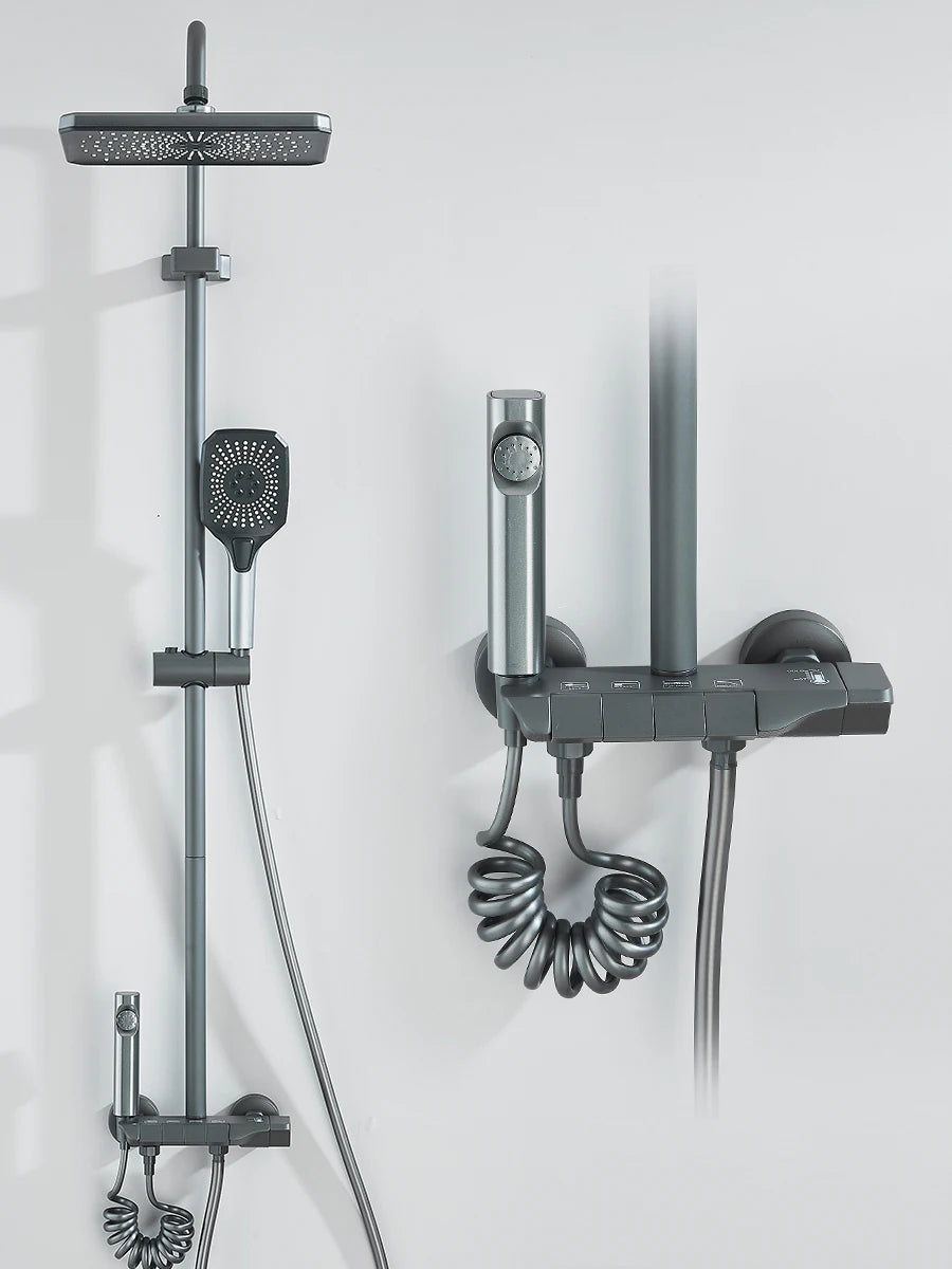 Quyanre 4 Way Shower System With Rain Shower Bidet Faucet