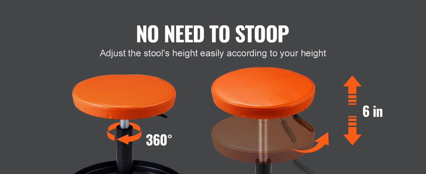 SucceBuy Mechanic Stool Rolling Pneumatic Creeper for Garage Auto Repair