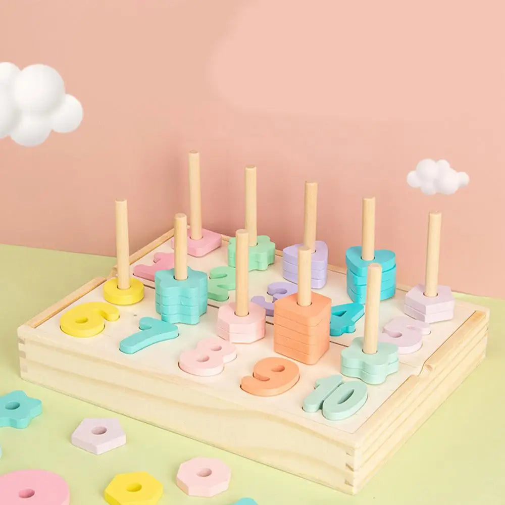Math Shapes Puzzle Toys for Preschool Learning Number Matching