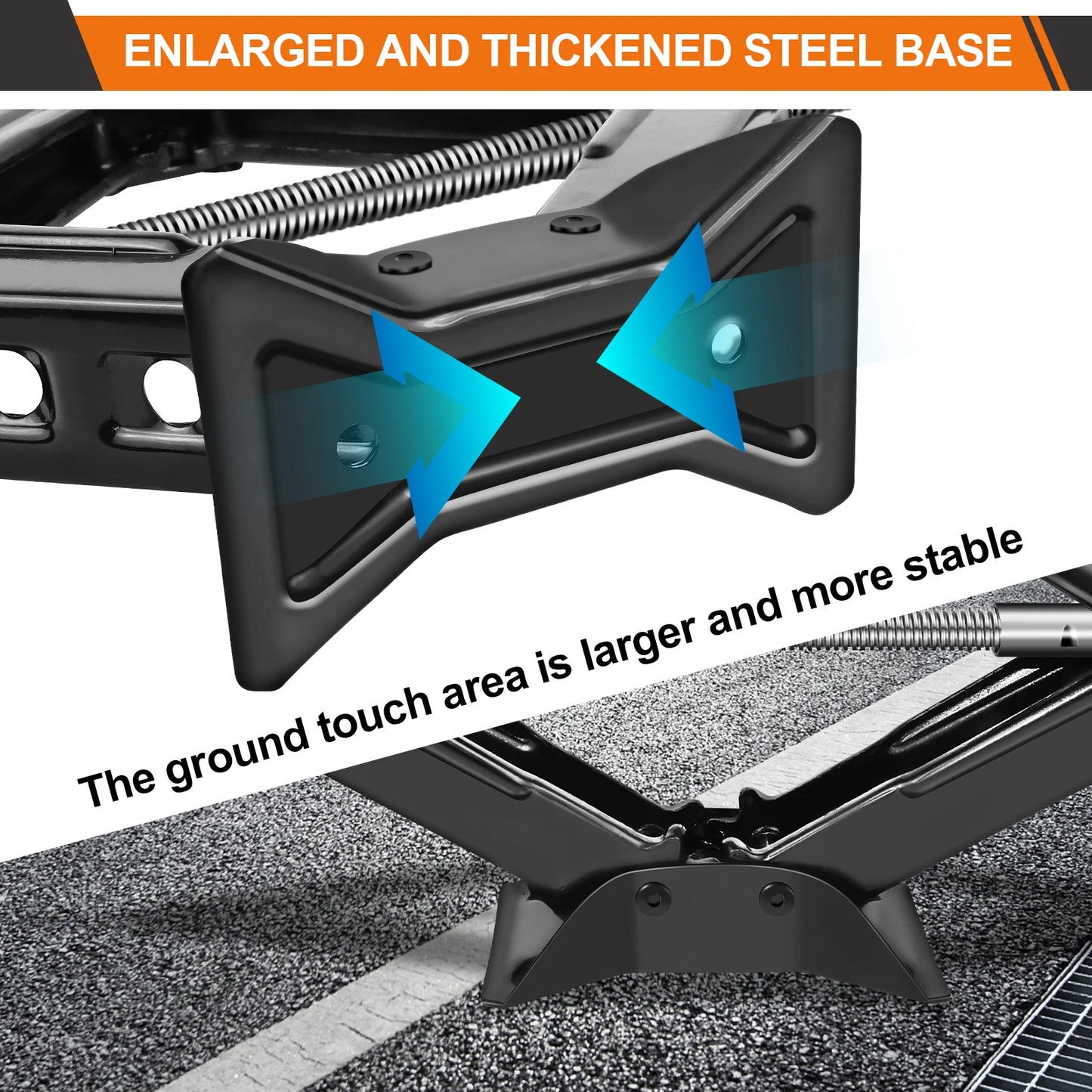 DayPlus 2 Ton Car Scissor Jack Emergency Crank Lift Stand