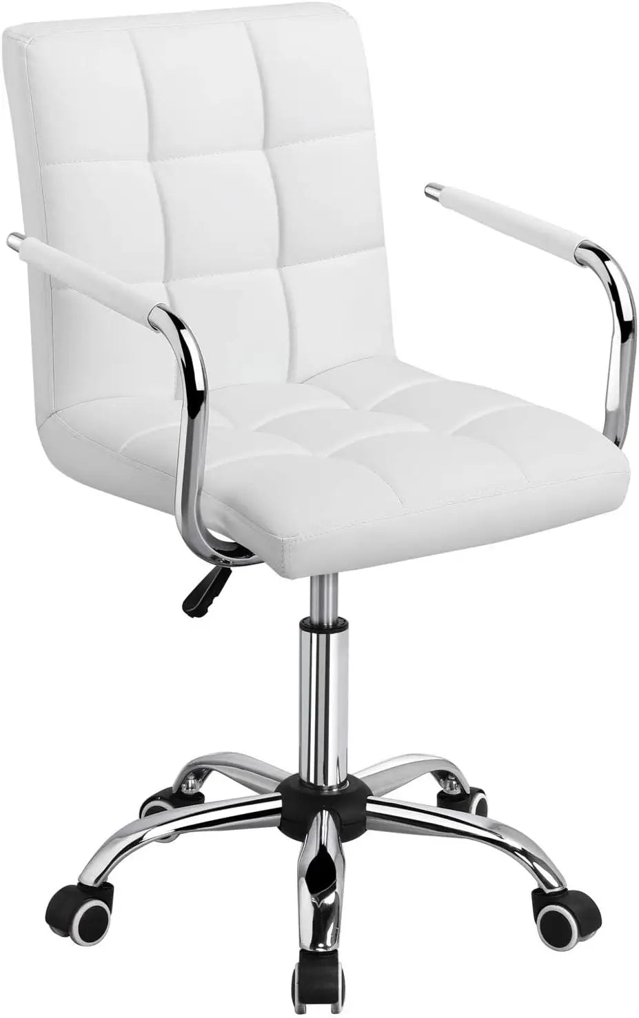 PU Leather Executive Office Chair With Wheels And Armrests Adjustable
