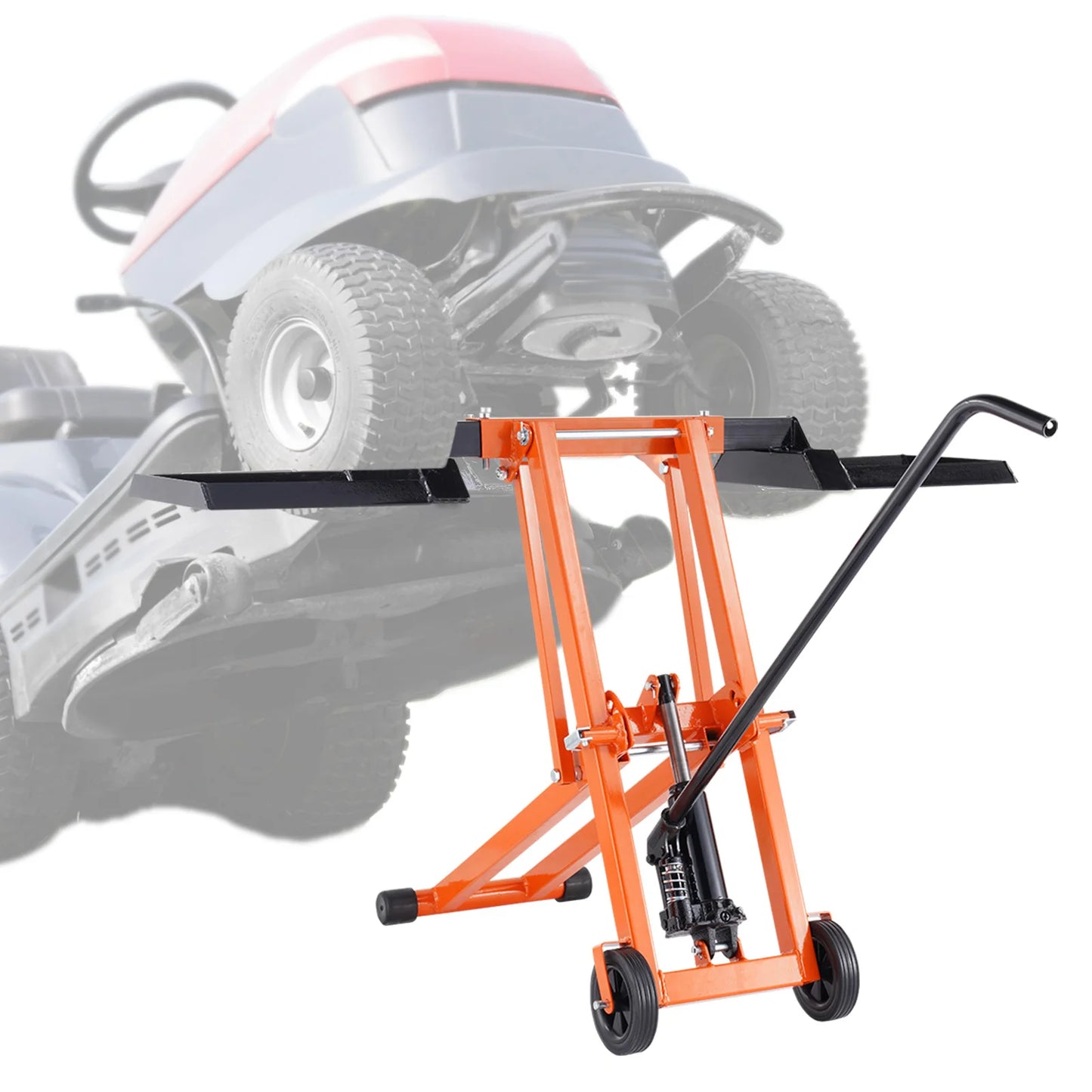 SucceBuy Hydraulic Lawn Mower Lift With Threaded Jack 500 Lbs