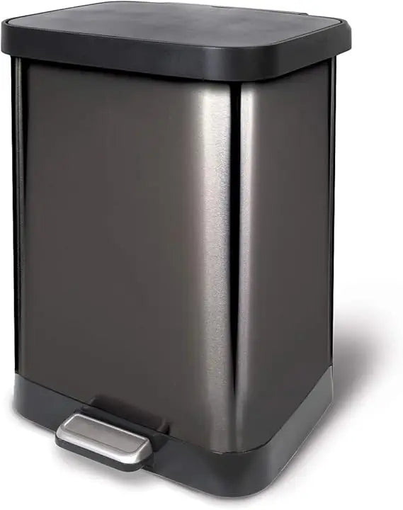 DAFIFY Stainless Steel Step Trash Can With Odor Protection