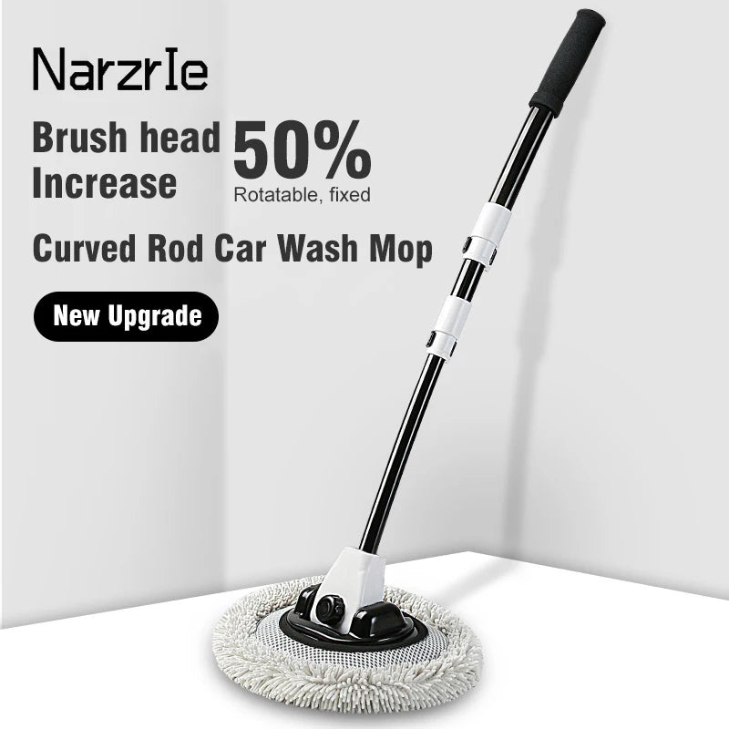 Hign-concerned Car Cleaning Brush Chenille Telescoping Mop Long Handle