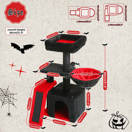 PAWZ Road 3 Tier Cat Tree for Indoor Cats