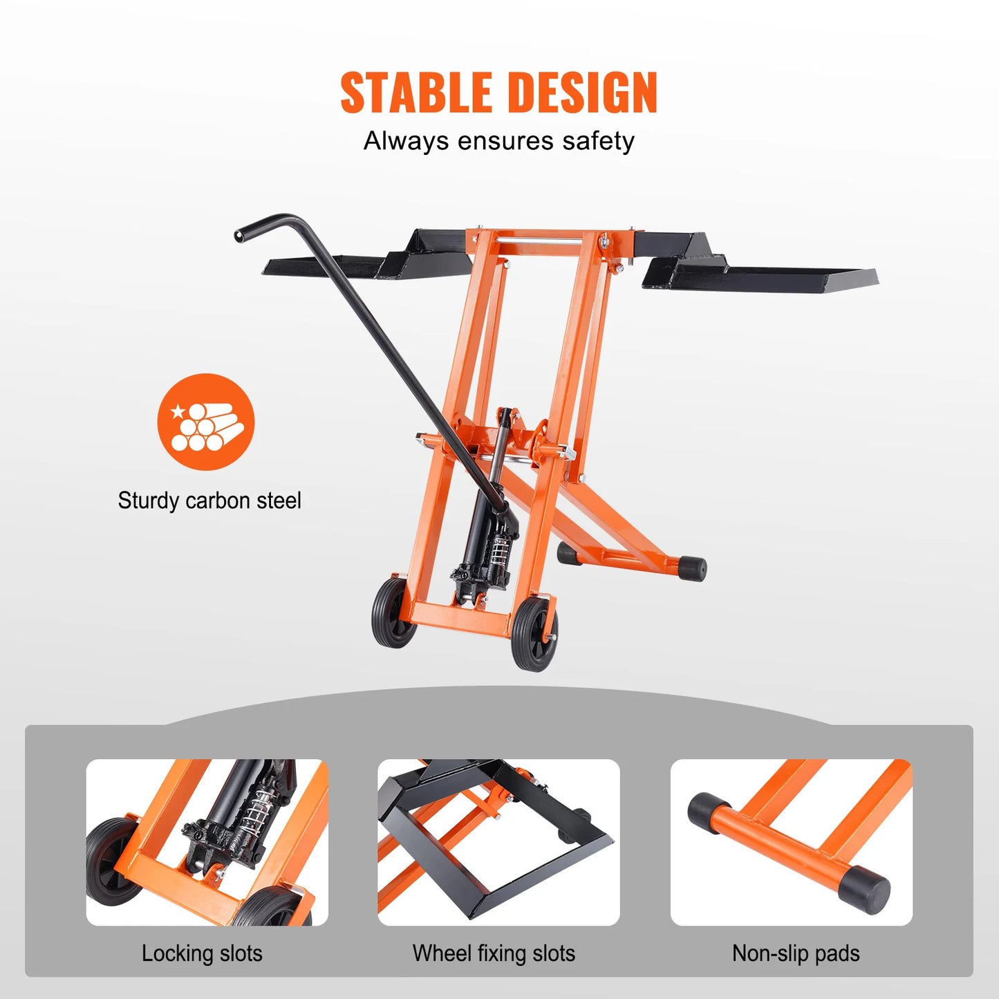 SucceBuy Hydraulic Lawn Mower Lift With Threaded Jack 500 Lbs