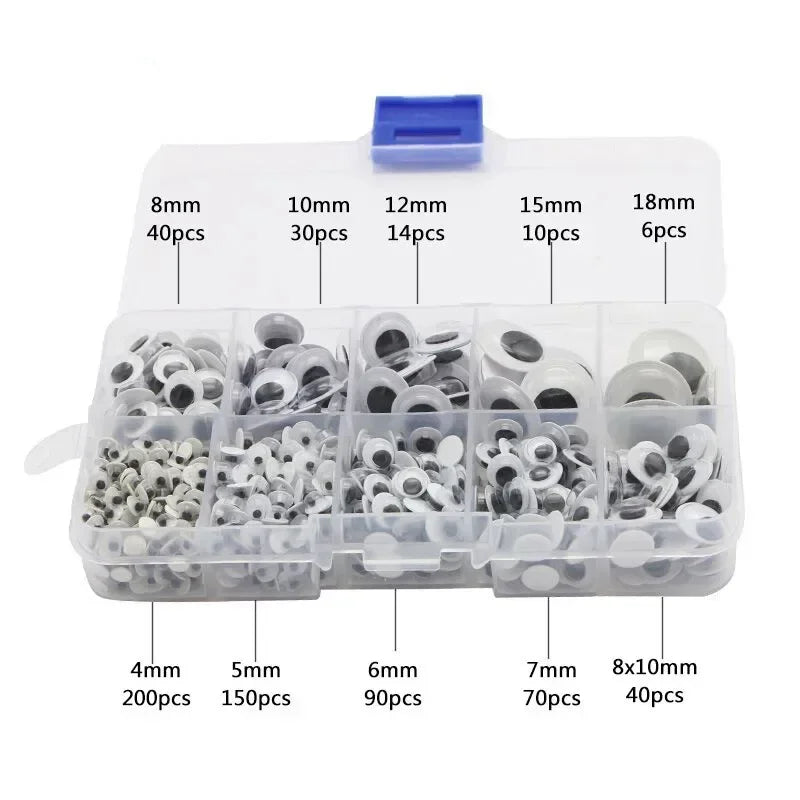 Self Adhesive Doll Eyes For DIY Crafts Assorted Sizes