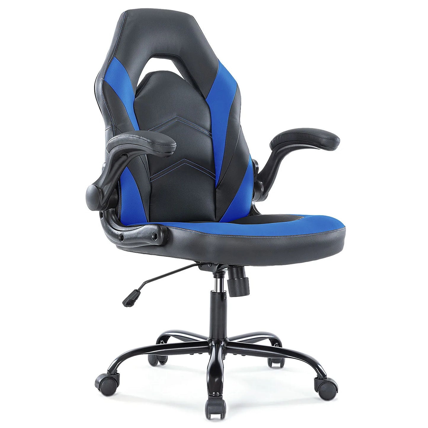 JHK Ergonomic Office Chair With PU Leather Flip Up Armrests