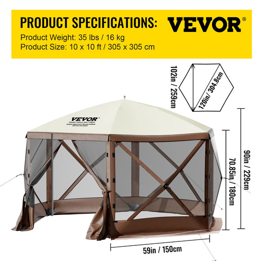 SucceBuy Pop Up Camping Gazebo Tent Sun Shade Canopy
