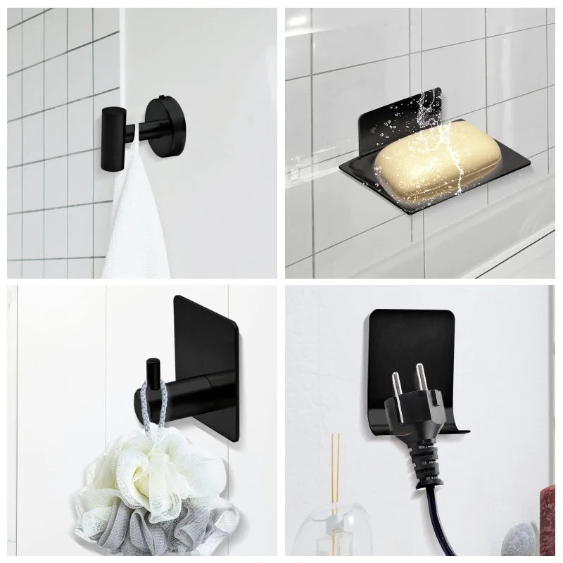 Bathroom Hardware Set 7Pcs Stainless Steel Towel Rack Kit