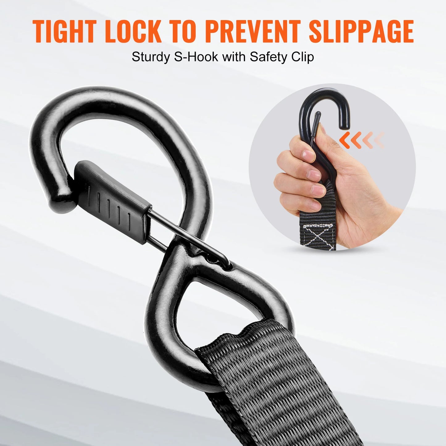 SucceBuy Trailer Ratchet Tie Down Straps With Padded Handles