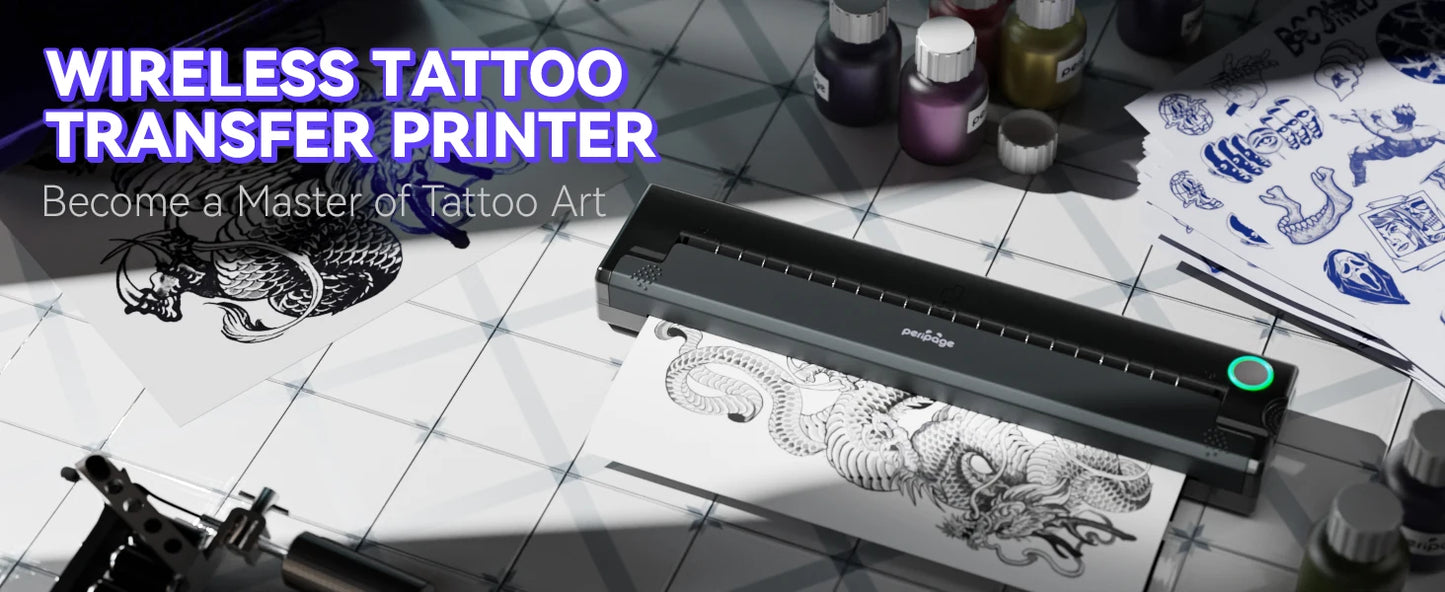 PeriPage P90 Wireless Tattoo Stencil Transfer Printer
