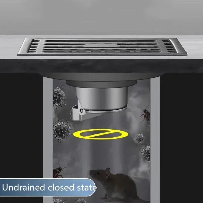 Stainless Steel Shower Floor Drain With Removable Cover Anti Odor