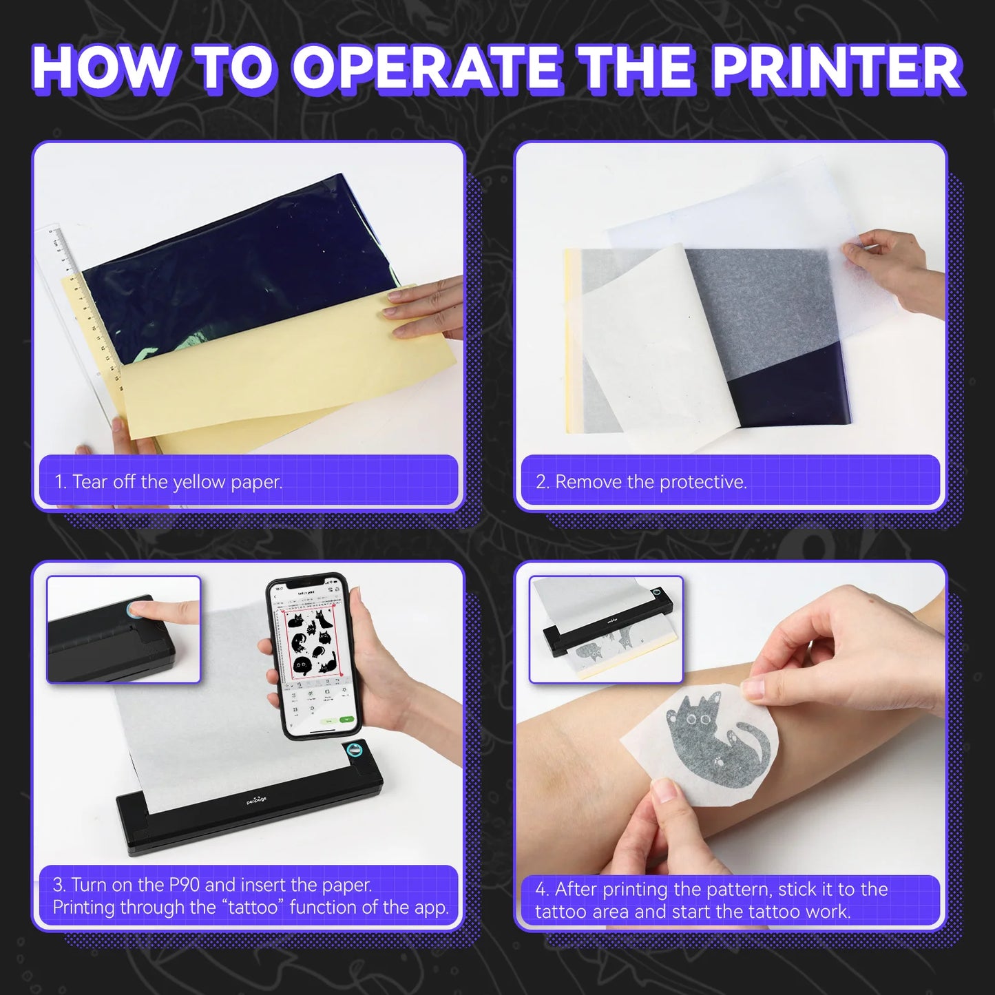 PeriPage P90 Wireless Tattoo Stencil Transfer Printer