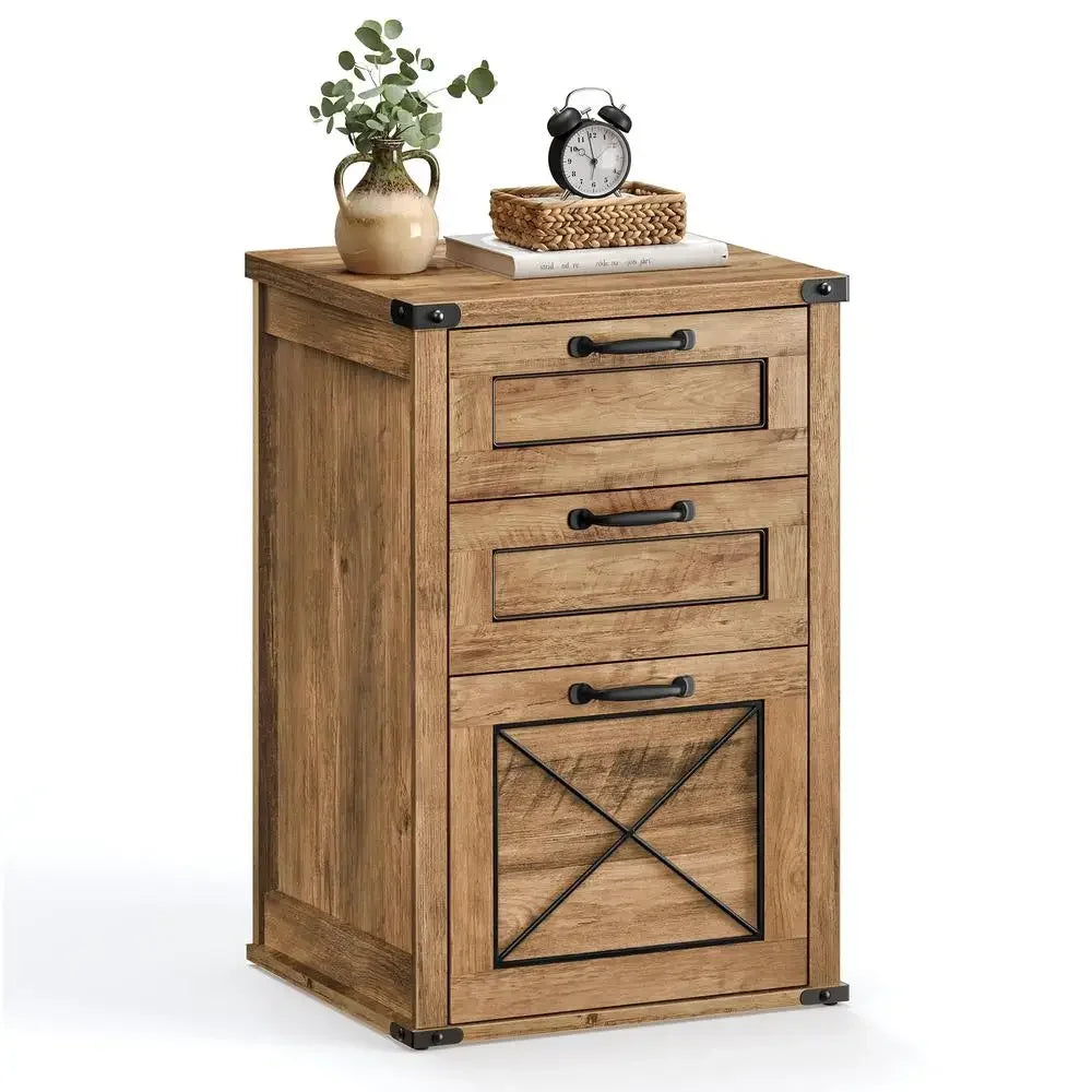 XMSJ 3 Drawer Filing Cabinet Printer Stand Hanging File Organizer