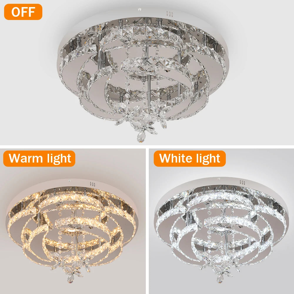 VETRULUS Luxury K9 Crystal Chandelier Modern Ceiling Pendant Light Dimmable