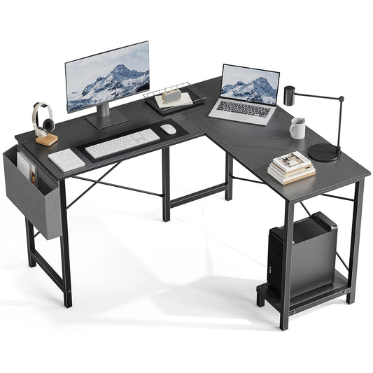 JHK Gaming Corner L Shaped Office Desk With CPU Storage