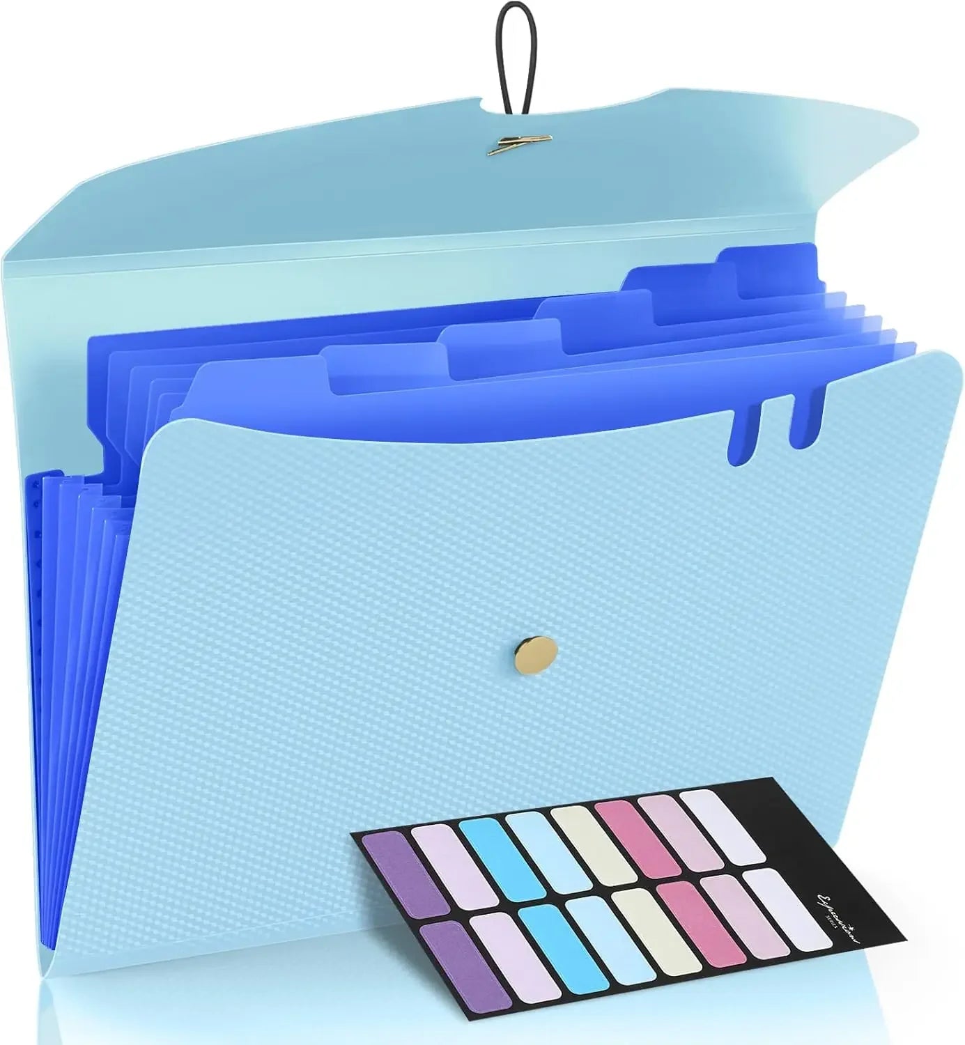 Expandable File Folder With 5 Pockets Polypropylene Organizer Office