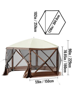 SucceBuy Pop Up Camping Gazebo Shelter for Outdoor Parties