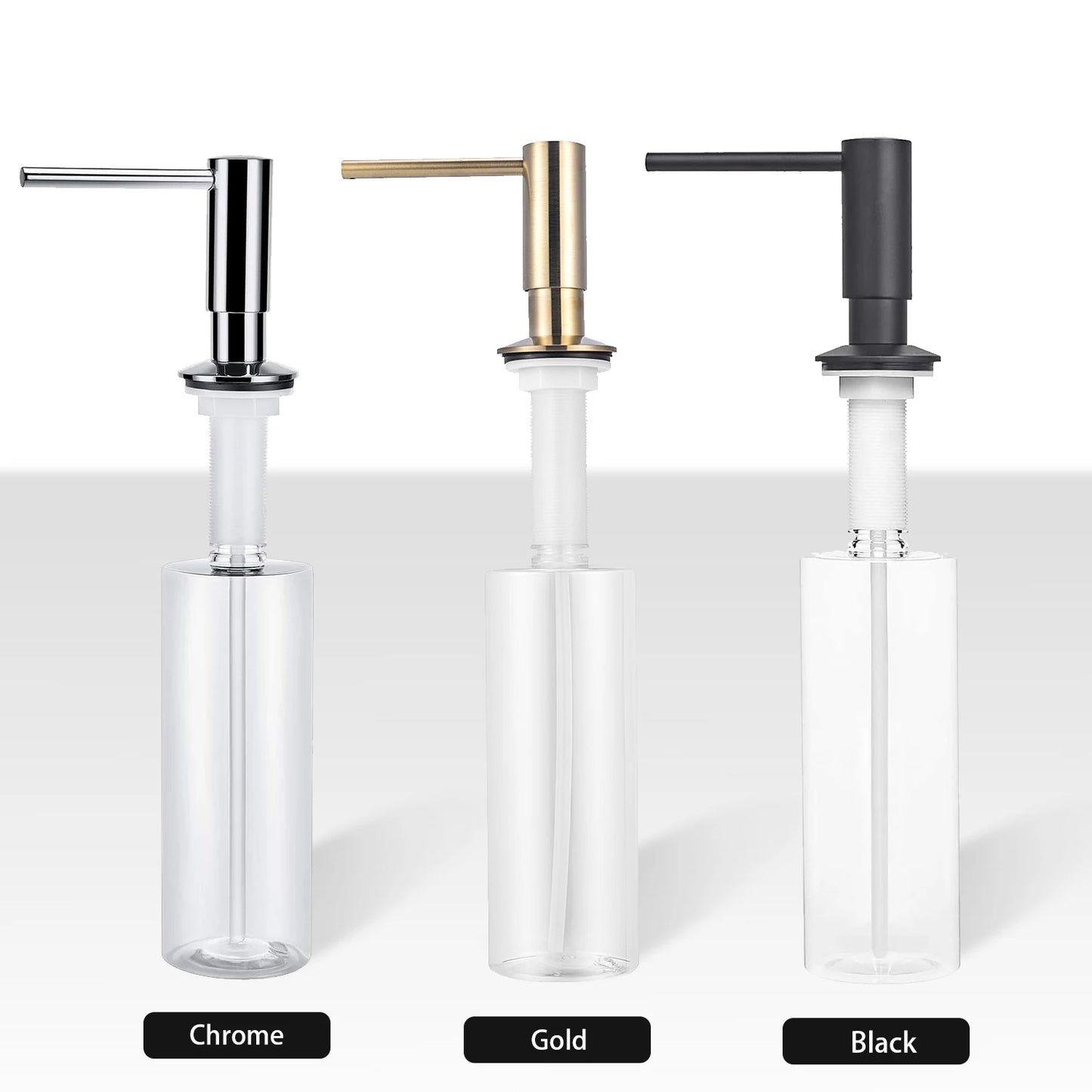 Liquid Soap Dispenser Brass Pump Head Built In Bottle
