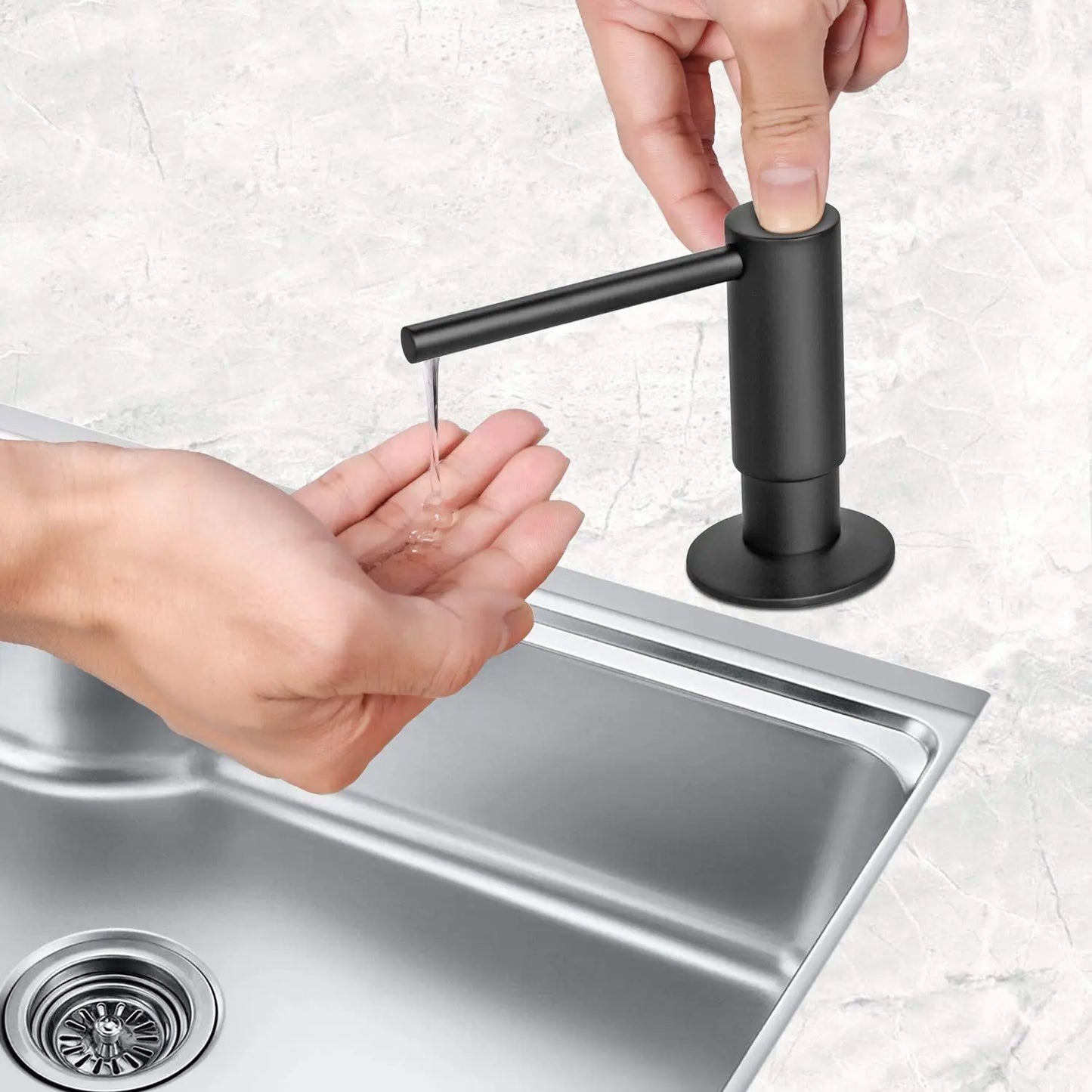 Liquid Soap Dispenser Brass Pump Head Built In Bottle