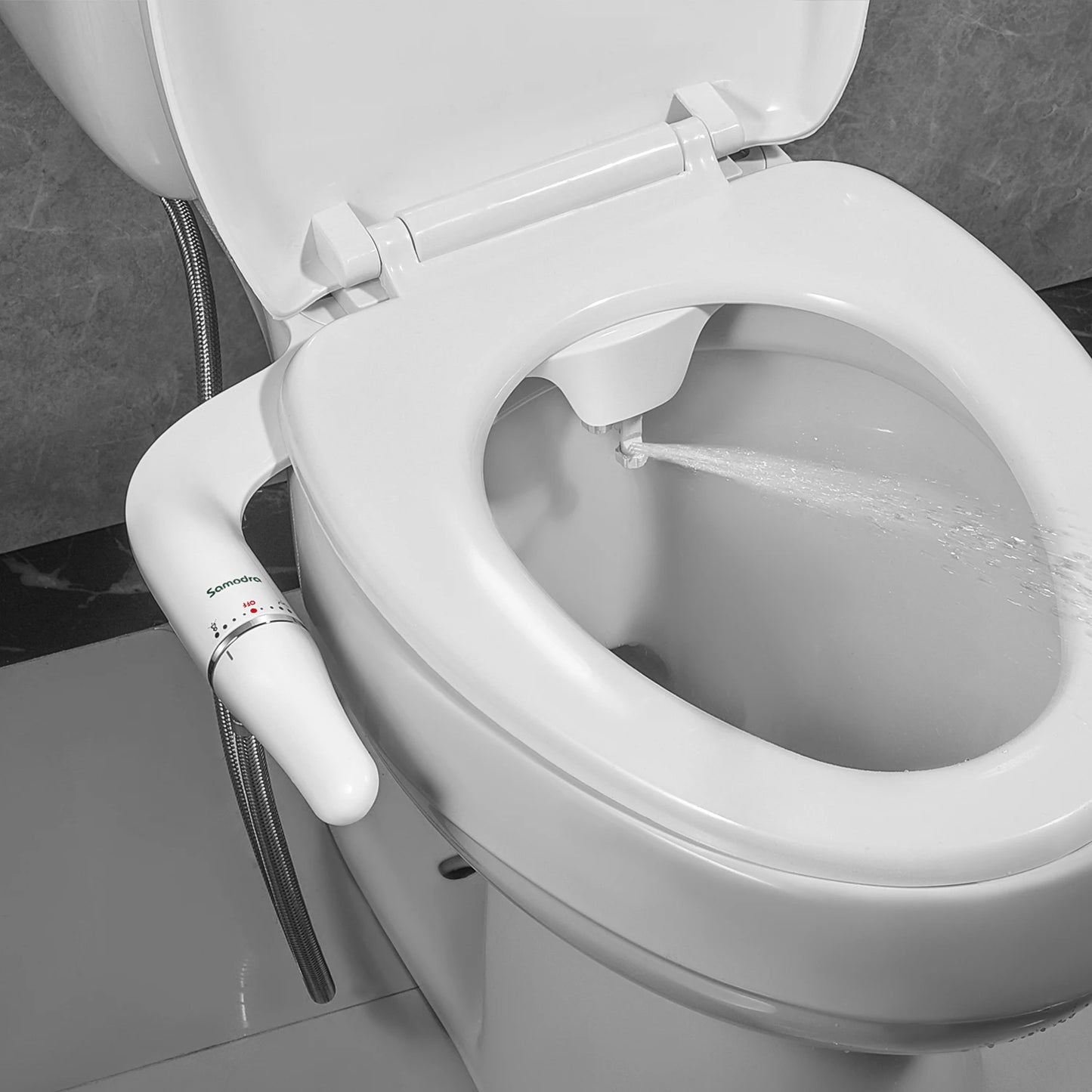 SAMODRA Ultra-Slim Toilet Bidet Seat With Adjustable Water Pressure