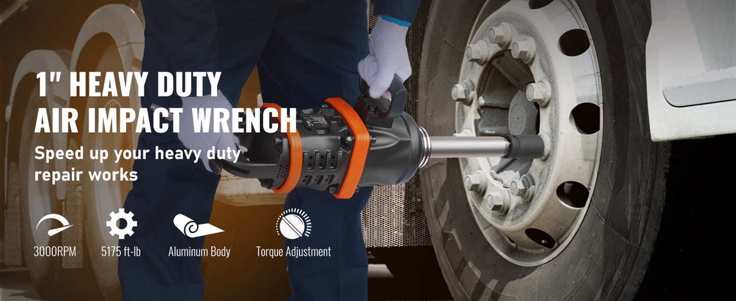 SucceBuy 5175 Ft-Lbs Air Impact Wrench Pneumatic Tool
