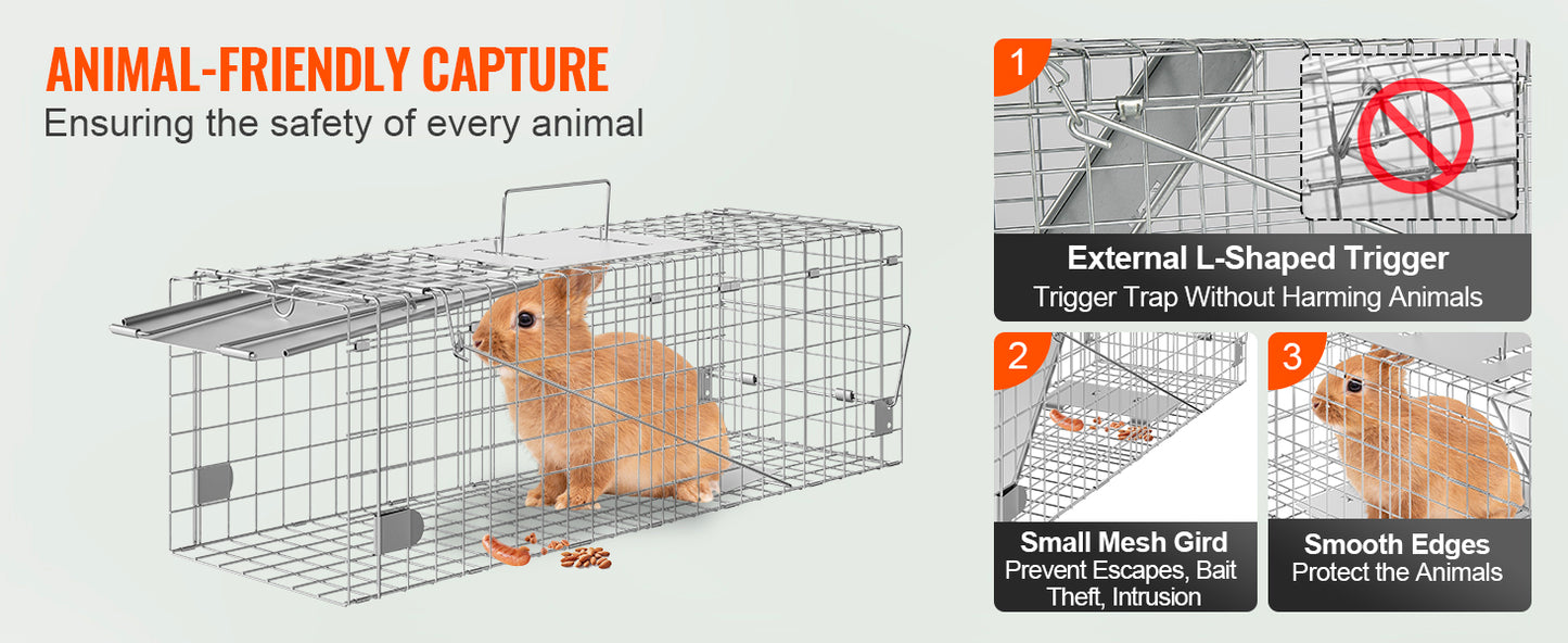 SucceBuy Live Animal Cage Trap Humane Rodent Control For Cats