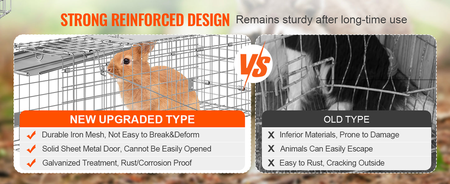 SucceBuy Live Animal Cage Trap Humane Rodent Control For Cats