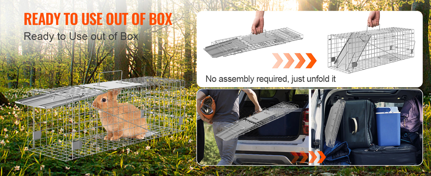 SucceBuy Live Animal Cage Trap Humane Rodent Control For Cats