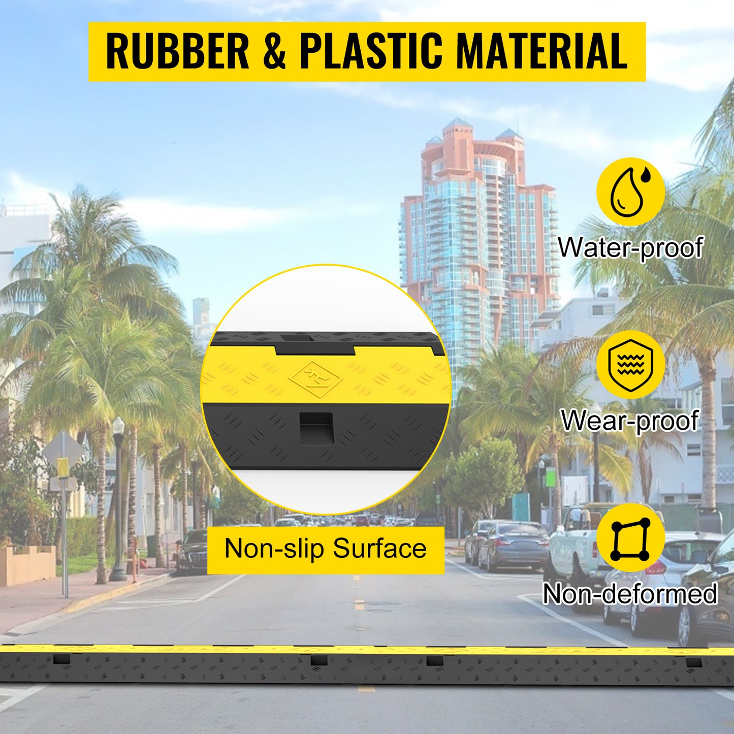 SucceBuy Cable Protector Ramp For 2 Channel Wire Covers 11000LBS