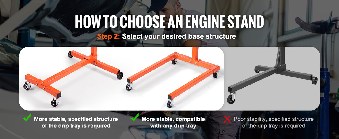 Engine Stand 750/1300/1500 Lbs Rotating Head 360 Degree Adjustable