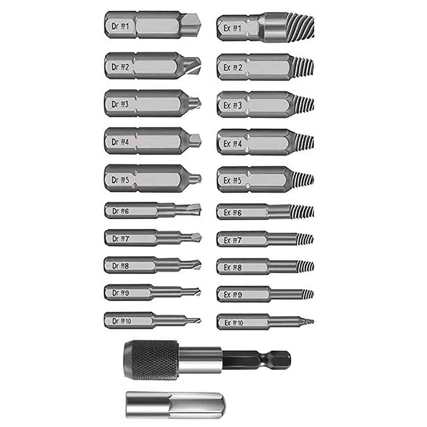 NONEDIY 22Pcs Damaged Screw Extractor Drill Bit Set Allen Bolts