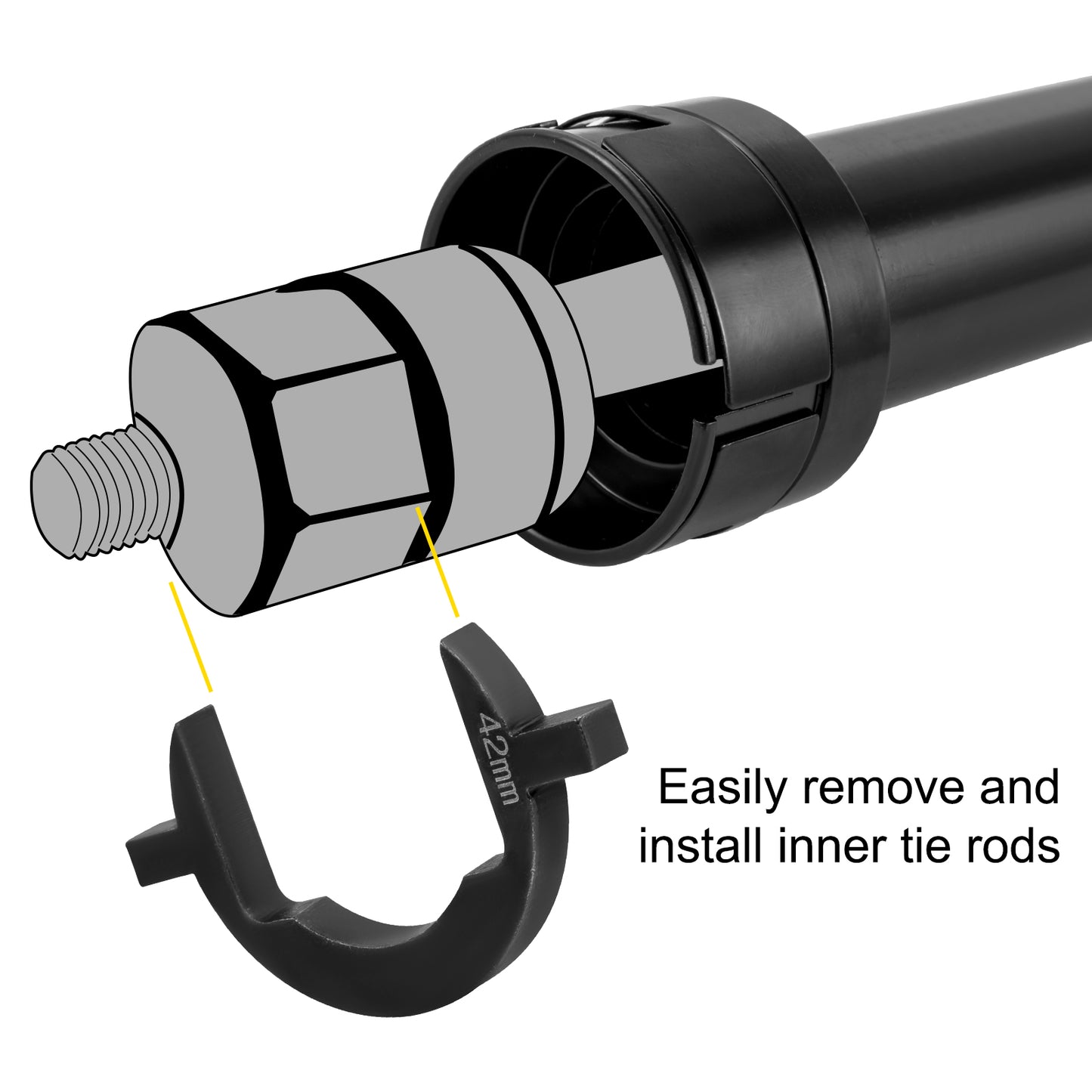 SucceBuy 12 Piece Inner Tie Rod Removal Tool Set CrowfootAdapters