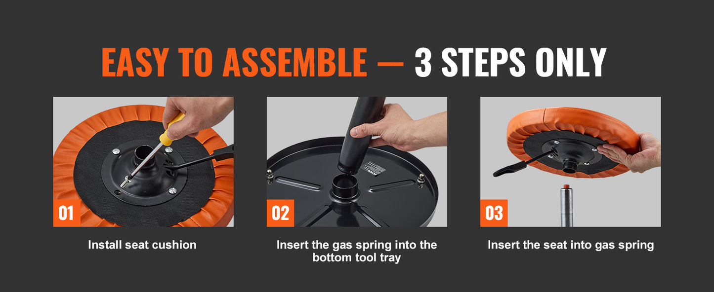 SucceBuy Mechanic Stool Rolling Pneumatic Creeper for Garage Auto Repair
