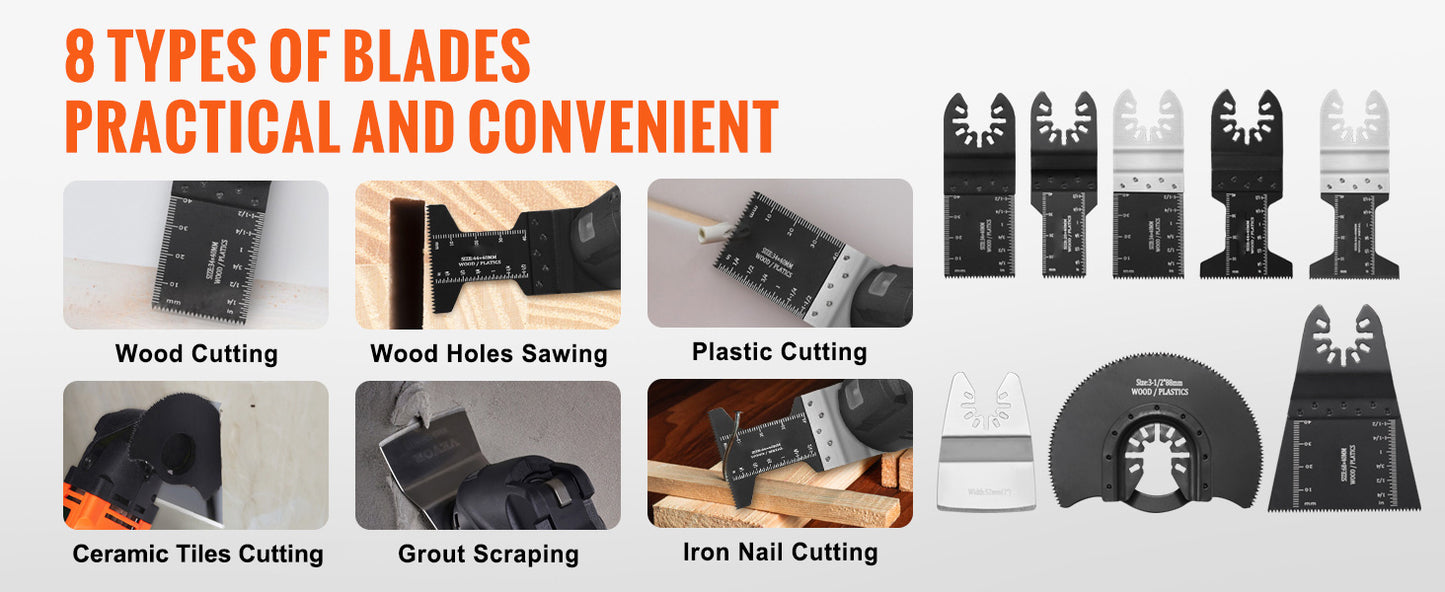SucceBuy 30Pcs Oscillating Multi Tool Blades Kit For Craftsman