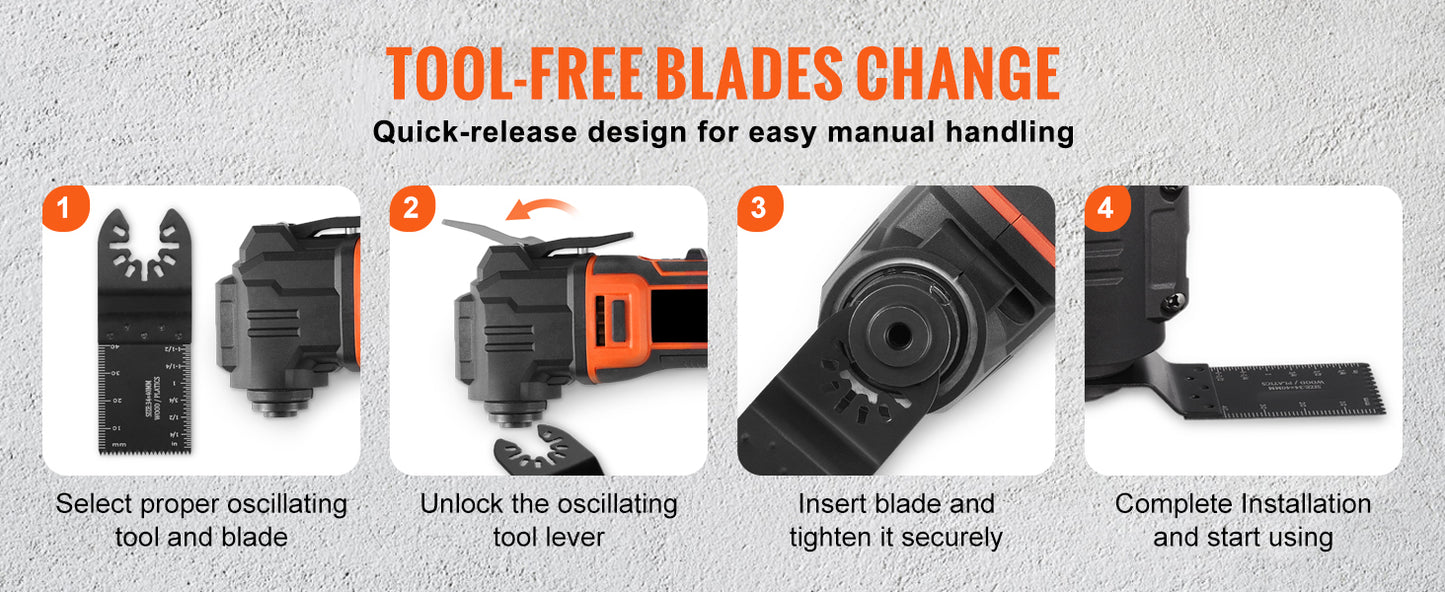 SucceBuy 30Pcs Oscillating Multi Tool Blades Kit For Craftsman