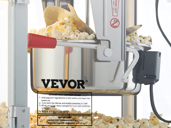 SucceBuy Electric Popcorn Maker Commercial Popper Machine With Scoop