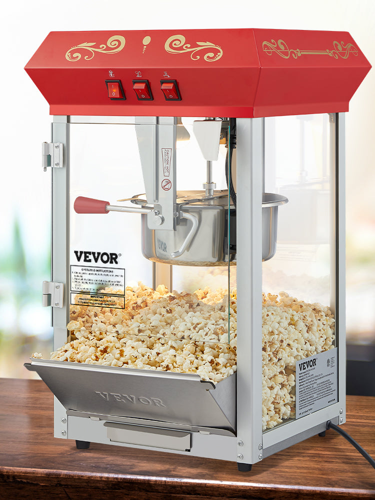 SucceBuy Electric Popcorn Maker Commercial Popper Machine With Scoop