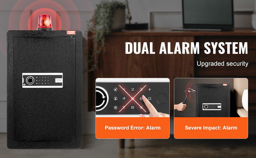 SucceBuy Safe Box with Key Lock Password and Fingerprint Access