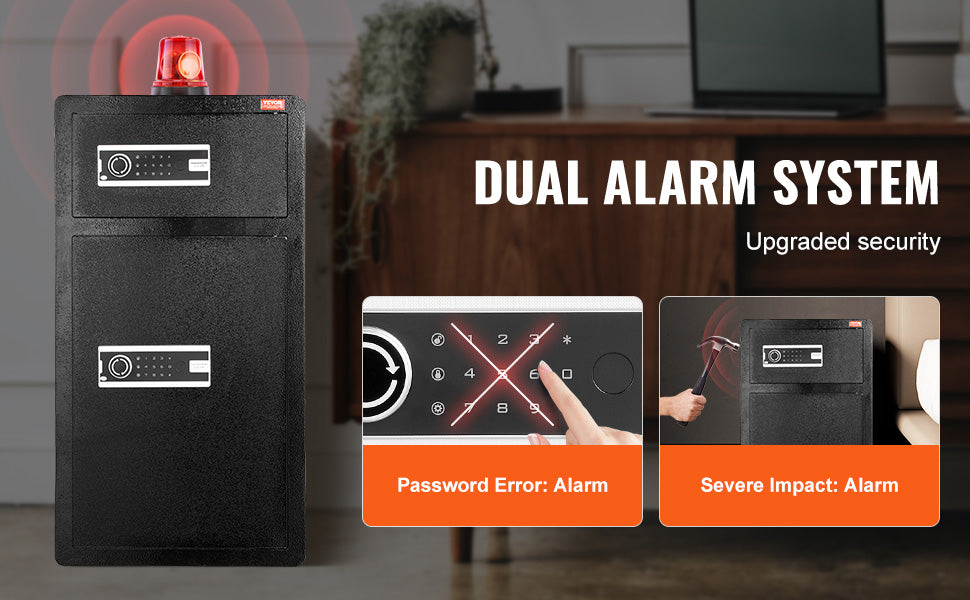 SucceBuy Safe Box with Key Lock Password and Fingerprint Access