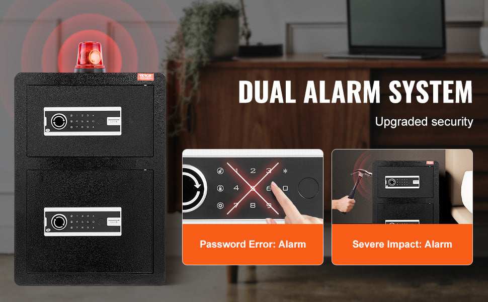 SucceBuy Safe Box with Key Lock Password and Fingerprint Access