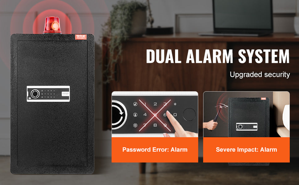 SucceBuy Safe Box with Key Lock Password and Fingerprint Access