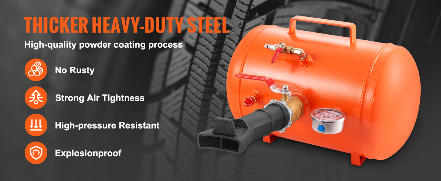 SucceBuy Tire Bead Blaster 5 Gallon Capacity With Pressure Gauge